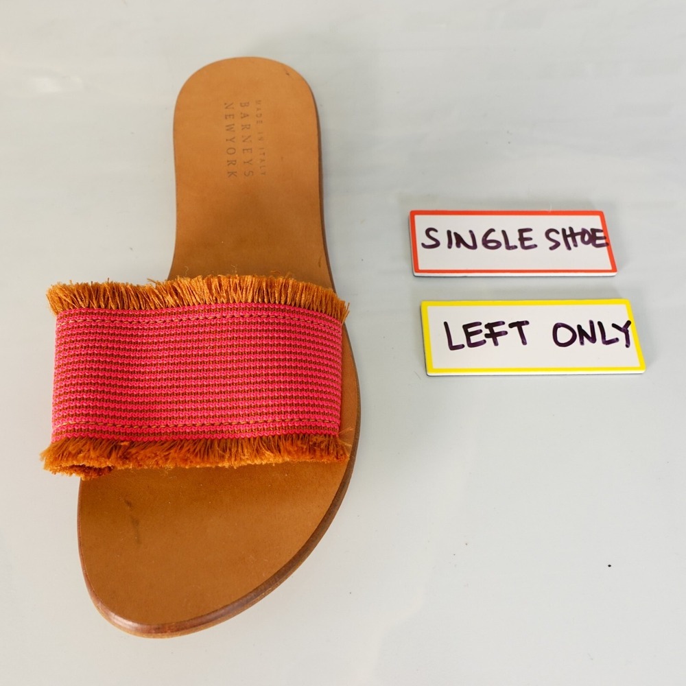 Barneys New York Womens Flat Sandal 37 SINGLE SHOE Left Amputee Slide 6